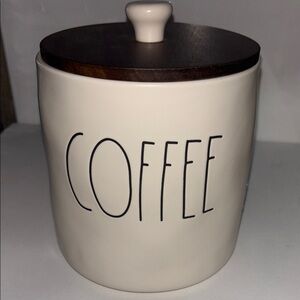 Rae Dunn Cream and Brown Serveware Coffee Canister